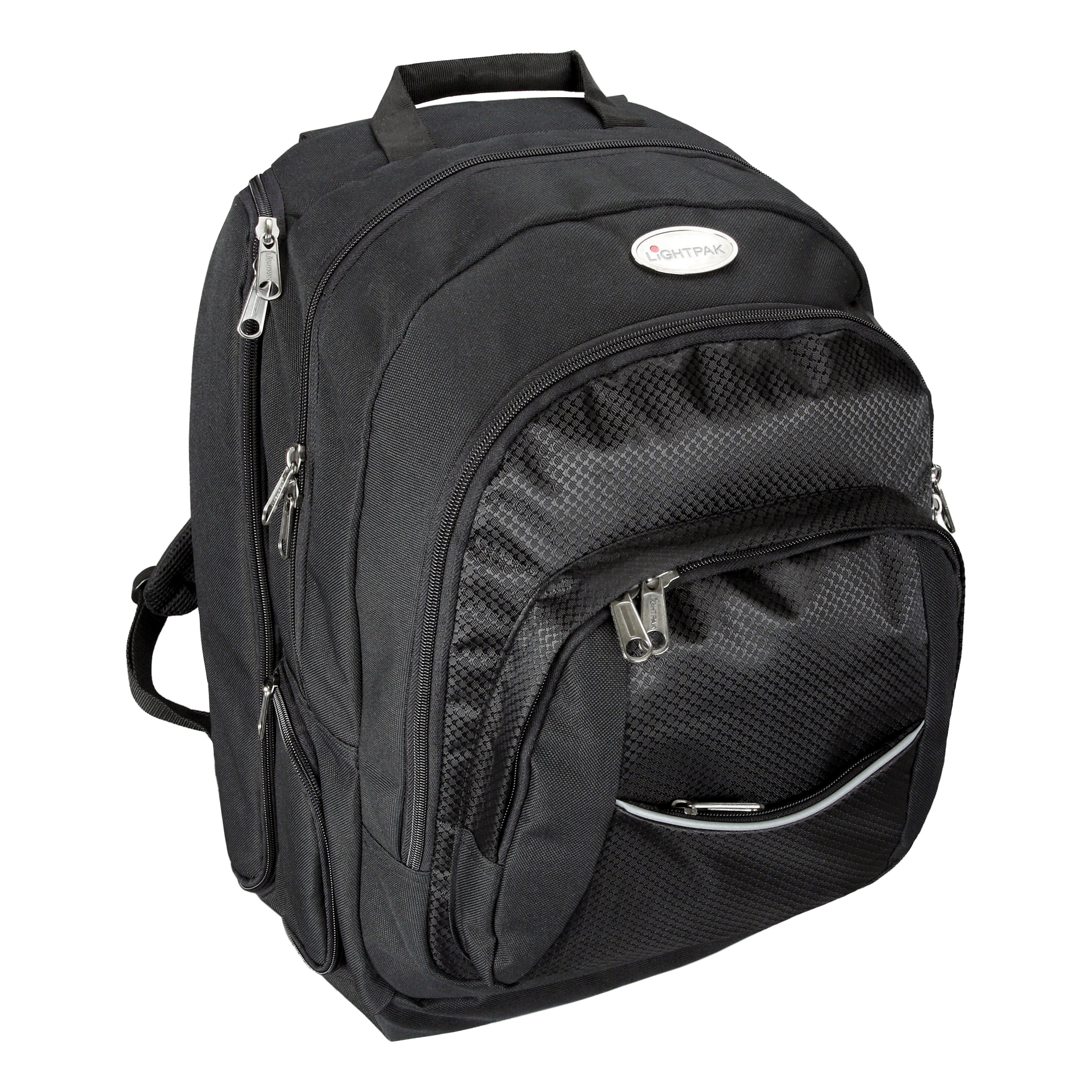 Lightpak Advantage Backpack Nylon with Detachable Laptop Sleeve Capacity 17in Black Ref 46090 Lightpak Advantage Backpack Nylon with Detachable Laptop Sleeve Capacity 17in Black Ref 46090