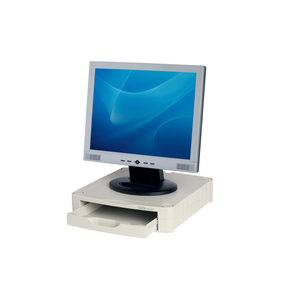 Monitor Screen Riser 67mm Stackable 1 Drawer 15kg Load Grey Monitor Screen Riser 67mm Stackable 1 Drawer 15kg Load Grey