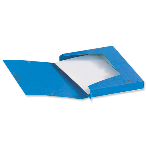 Image for Elba Eurofolio Filing Box Pressboard 25mm Capacity A4 Blue Ref A45000031 [Pack 10]