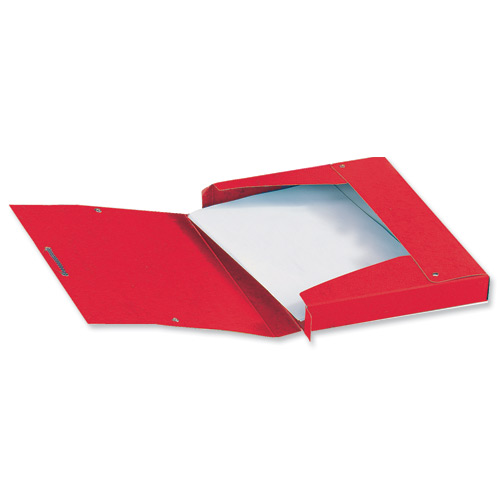 Image for Elba Eurofolio Filing Box Pressboard 25mm Capacity A4 Red Ref A45000091 [Pack 10]