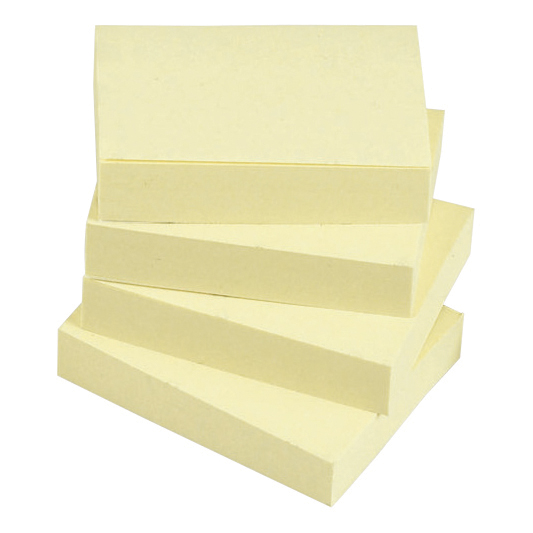 5 Star Office Re-Move Notes Repositionable Pad of 100 Sheets 38x51mm Yellow