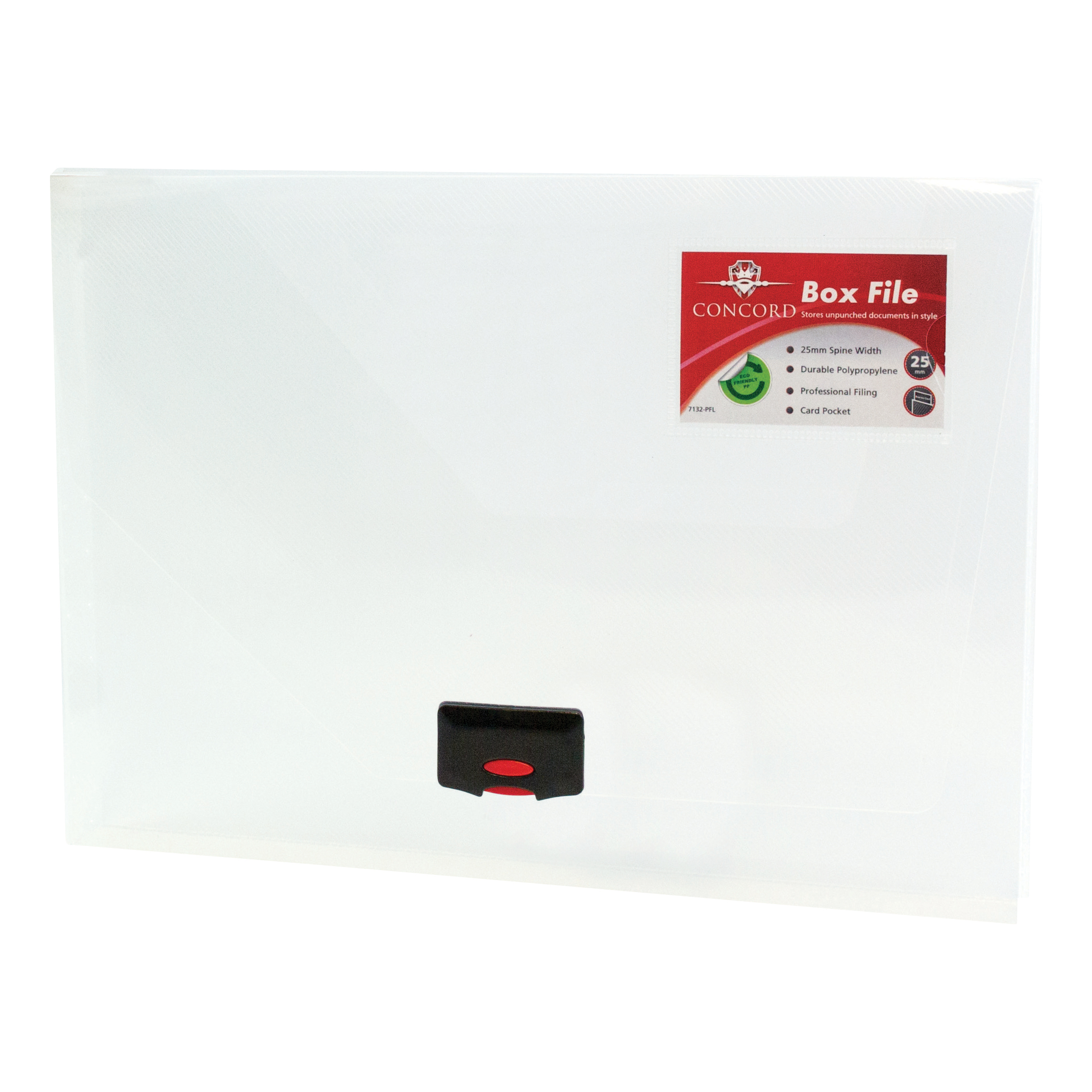 Image for Concord Document Box Polypropylene 25mm Spine A4 Clear Ref 7132-PFL