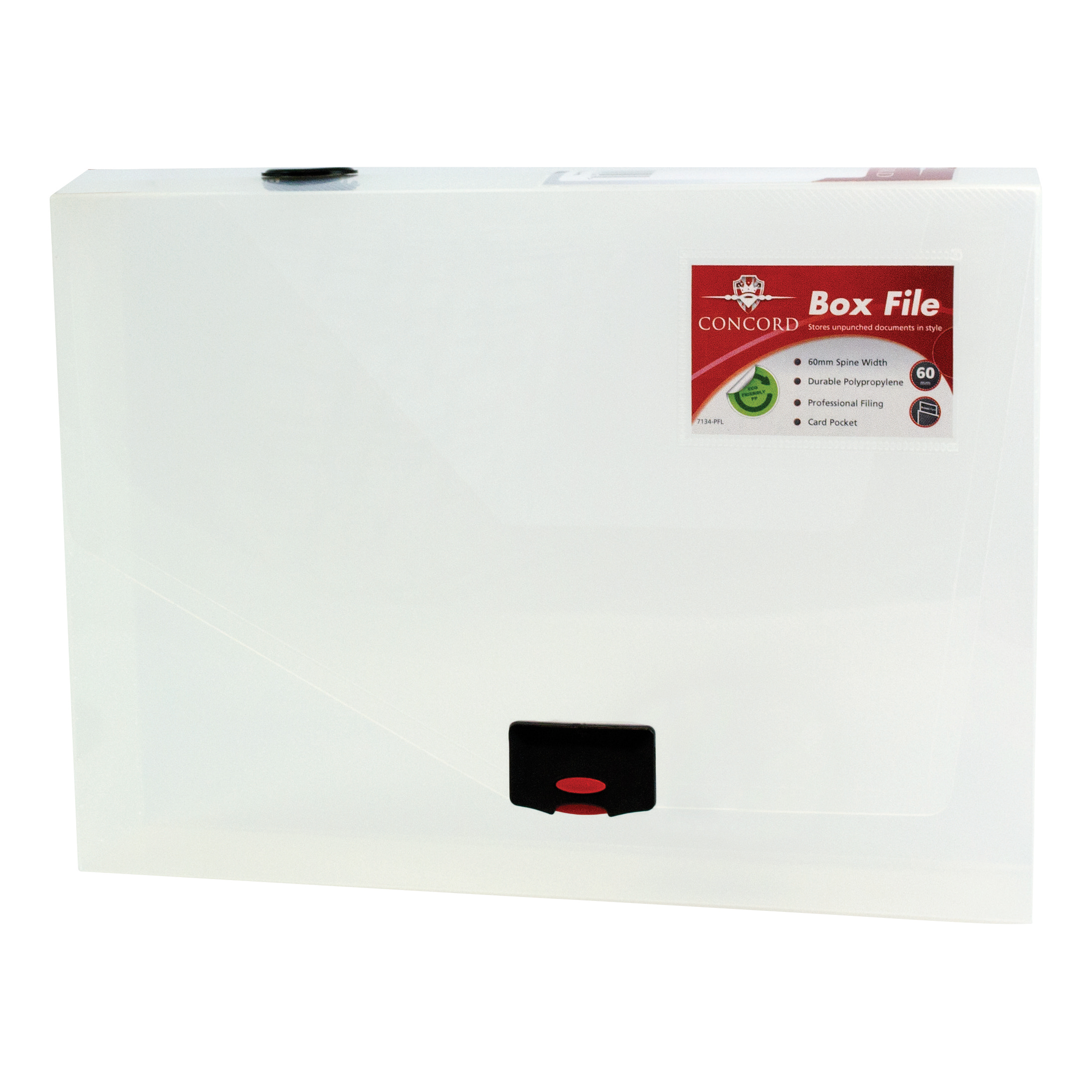Concord Document Box Polypropylene 60mm Spine A4 Clear Ref 7134-PFL Concord Document Box Polypropylene 60mm Spine A4 Clear Ref 7134-PFL
