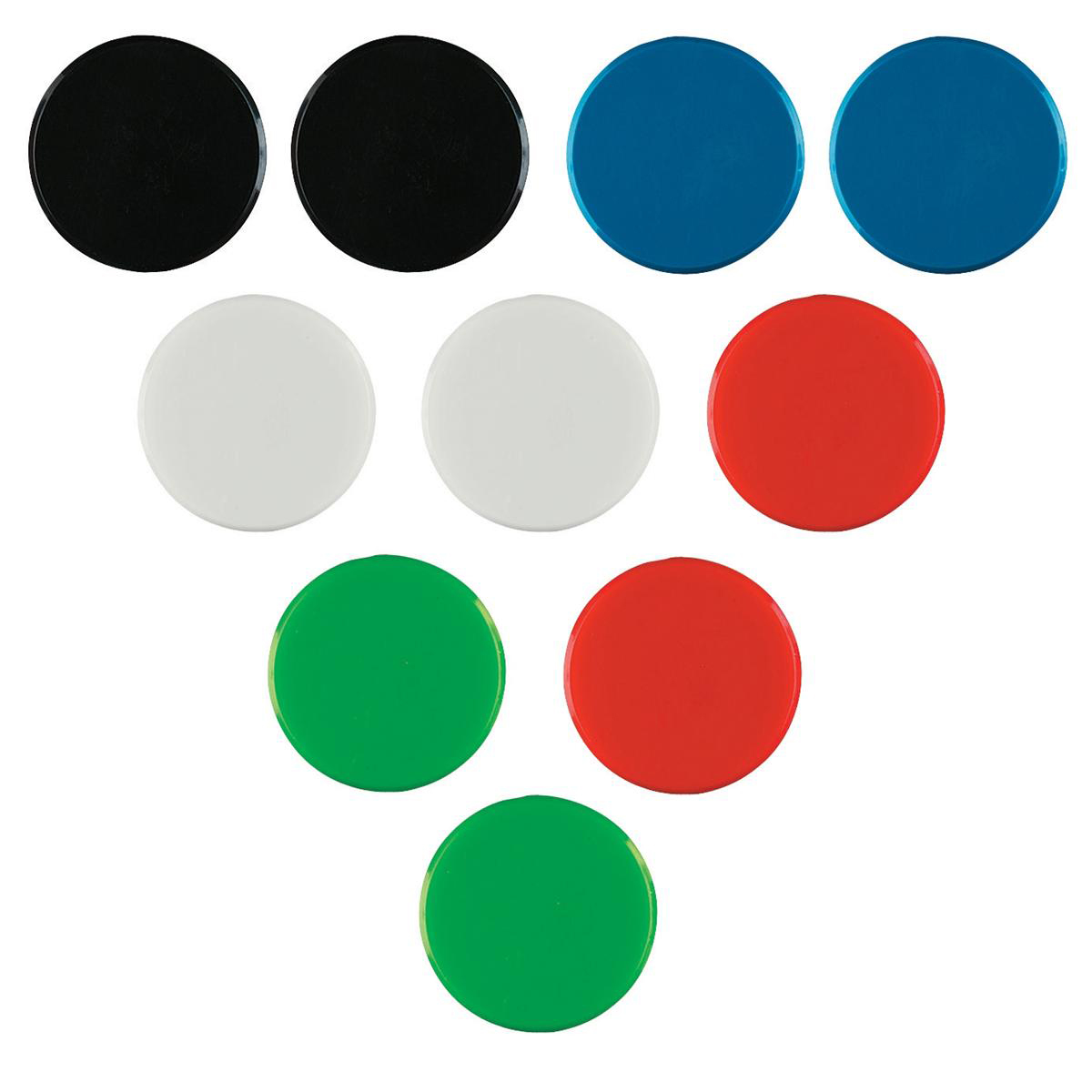 Image for Nobo Magnet Markers Round Plastic Diameter 20mm Assorted Ref 1901016 [Pack 10]