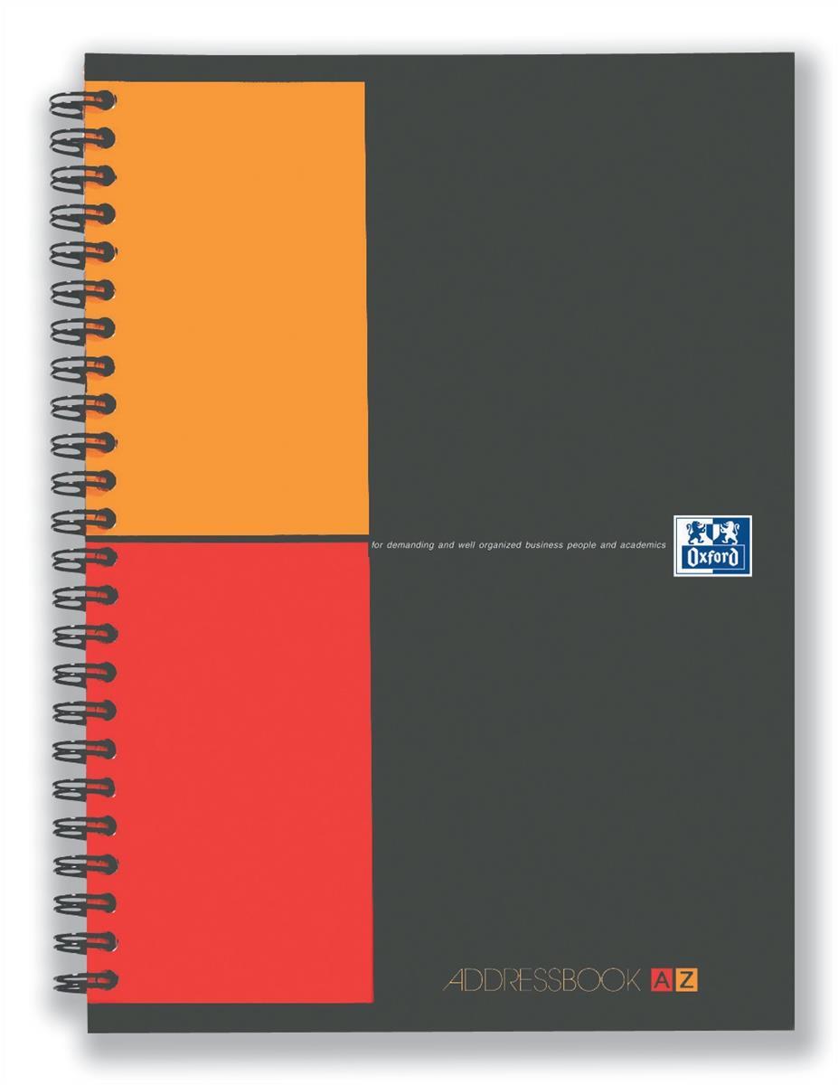Image for Oxford International Address Book A-Z Polypropylene Wirebound 160pp 90gsm A5 Ref 100103165