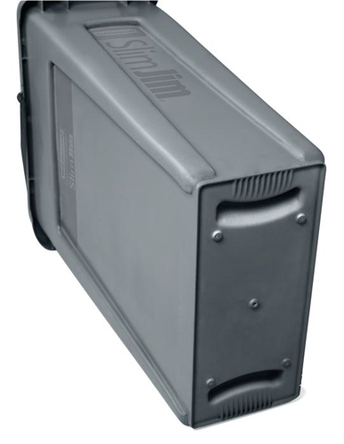 Rubbermaid 87 Litre Slim Jim Gray Trash Can Grey Rubbish Container Handles 3540 | Australia - View #4