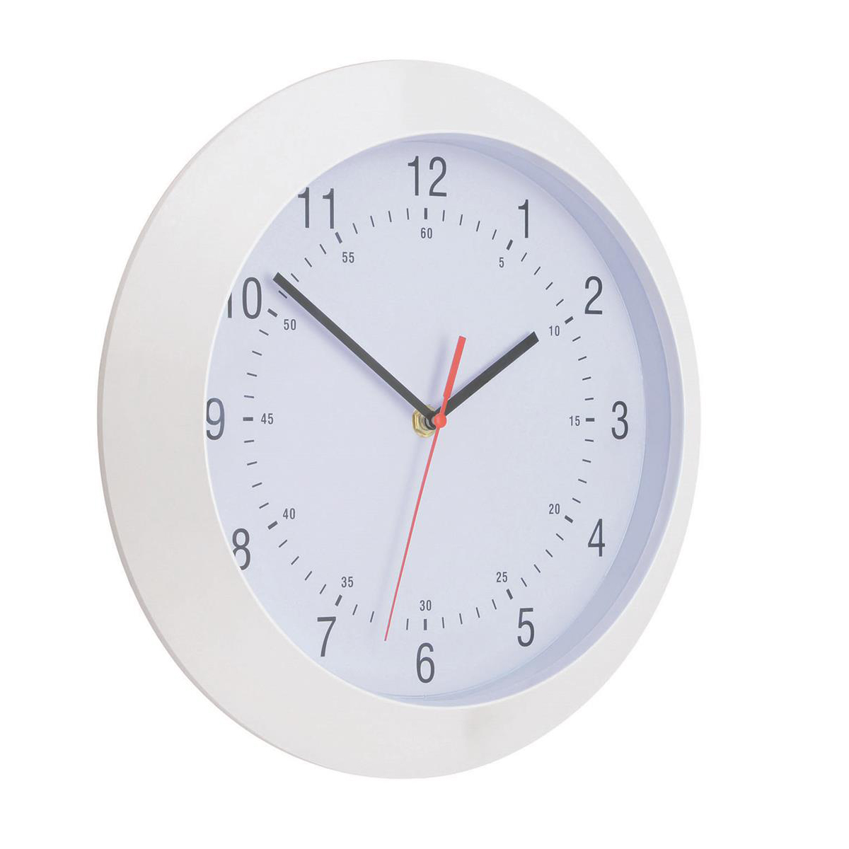 5 Star Facilities Wall Clock With Coloured Case Diameter 300mm White 5 Star Facilities Wall Clock With Coloured Case Diameter 300mm White