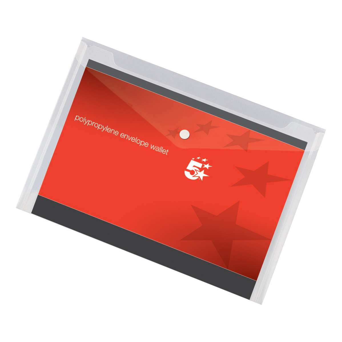 5 Star Premier Envelope Wallet Polypropylene A4 Transparent Pack 5