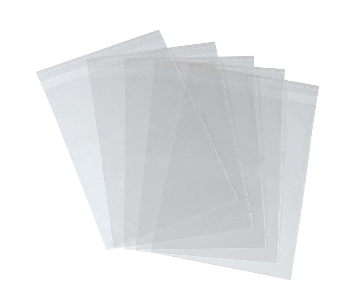 Image for 5 Star Envelope Polythene Clear C4 235x320mm Peel & Seal [Pack 100]