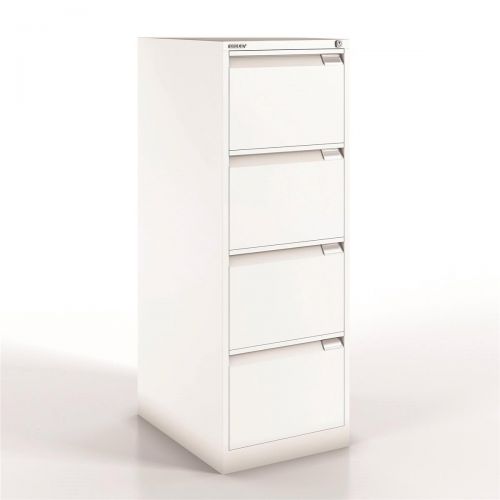 101219 Bisley Filing Cabinet 4 Drawer 470x622x1321mm White