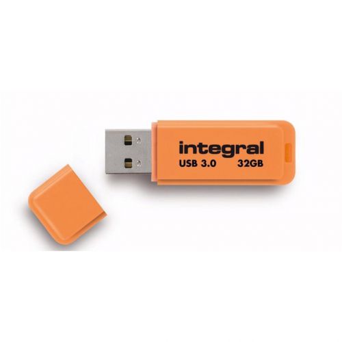 Integral Neon Flash Drive USB 3.0 Orange 32GB Ref INFD32GBNEONOR3.0 Integral Neon Flash Drive USB 3.0 Orange 32GB Ref INFD32GBNEONOR3.0