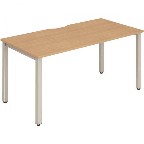 Trexus Bench Desk Individual Silver Leg 1400x800mm Beech Ref Be137