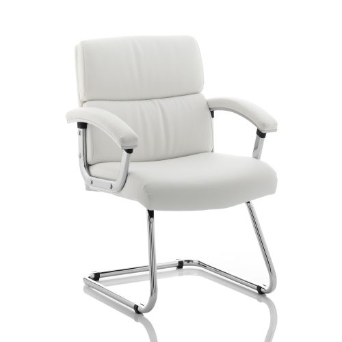 #SONIX DESIRE CANT CHAIR WHT WITH ARMS