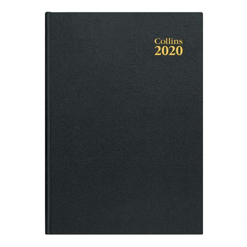 Collins 2020 Desk Diary Day to Page Sewn Binding A4 297x210mm Black Ref 44 Blk 2020 Collins 2020 Desk Diary Day to Page Sewn Binding A4 297x210mm Black Ref 44 Blk 2020