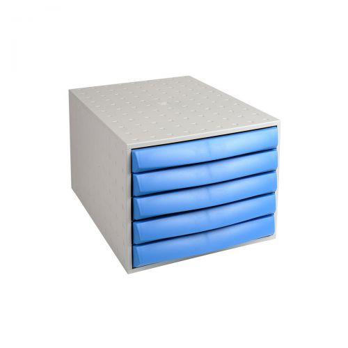 165834 Exacompta Drawer Set Plastic 5 Closed Drawers A4 Plus