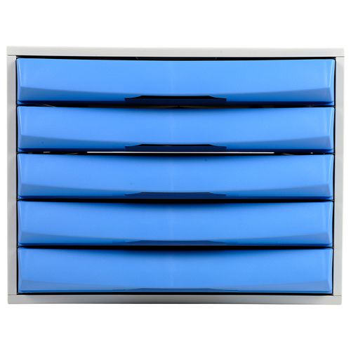 165834 Exacompta Drawer Set Plastic 5 Closed Drawers A4 Plus