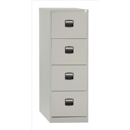 &TREXUS 4 DRAWER FILING CABINET GREY