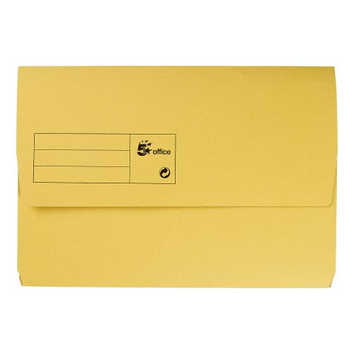 5 STAR MWT DOCWLLT H/FLAP 285GSM FC YLLW
