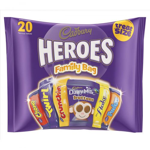 Cadbury Heroes Family Bag 20 Treatsize 278g Ref A03807 Cadbury Heroes Family Bag 20 Treatsize 278g Ref A03807