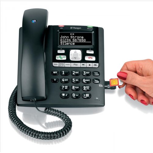 BT PARAGON 650 CORDED TELEPHONE WITH ANSWERING MACHINE BLACK 