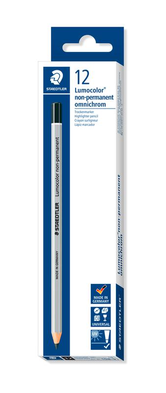 Staedtler Lumocolor Non-Permanent Omnichrom Pencil Black (Pack 12) 108-9