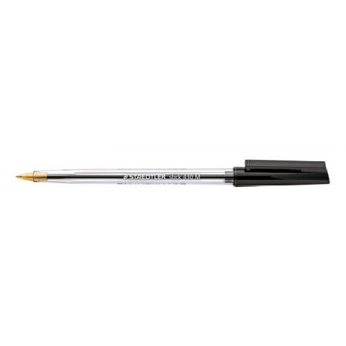 Ball Point Pens Staedtler 430 Stick Ballpoint Pen 1.0mm Tip 0.35mm Line Black (Pack 10)