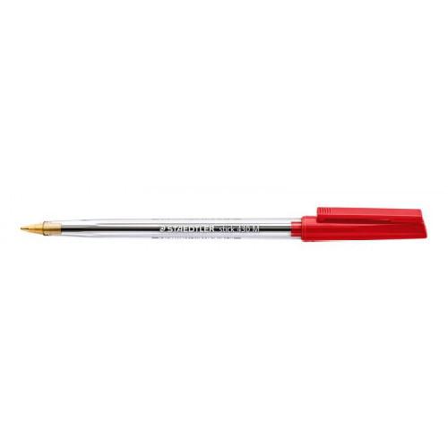Ball Point Pens Staedtler 430 Stick Ballpoint Pen 1.0mm Tip 0.35mm Line Red (Pack 10)