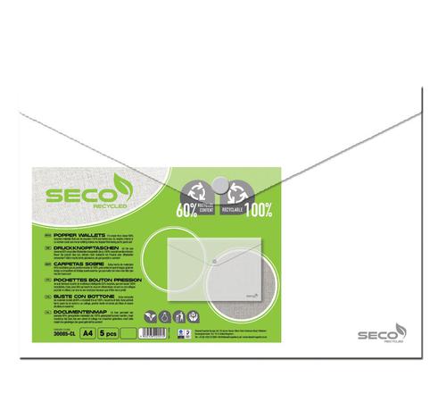 SSeco+Wallet+Popper+Seal+Heavy-duty+Polypropylene+Oxo-biodegradable+A4+Clear+Ref+30085-CL+%5BPack+5%5D