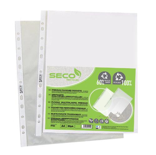 SSeco+Pocket+Polypropylene+Oxo-biodegradable+Top-opening+80+Micron+A4+Glass+Clear+Ref+PP80+%5BPack+50%5D
