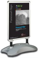 BUDGET D-SIDED FORECOURT SIGN A1 SIL