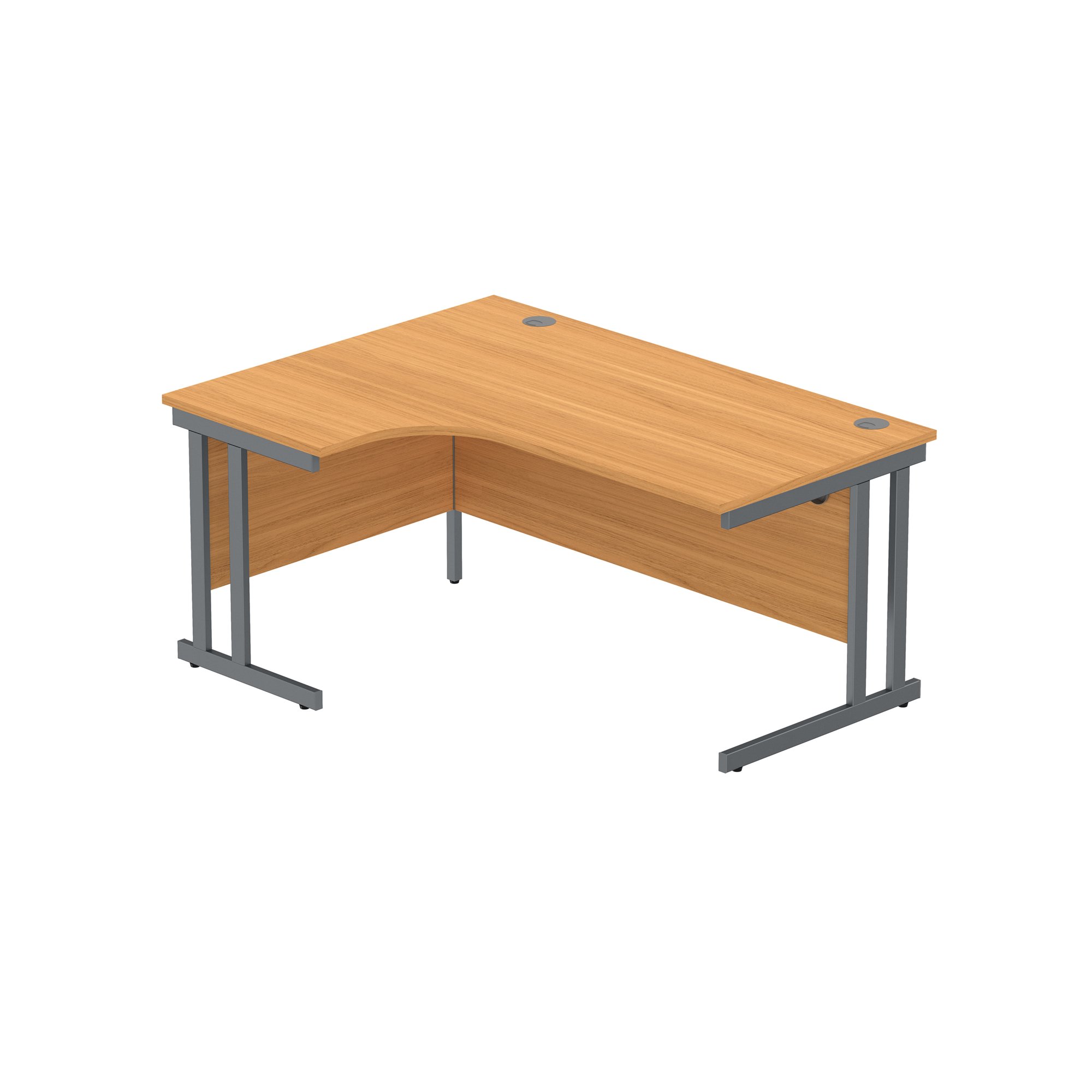 OFFICE LEFT HAND CORNER DESK WITH STEEL