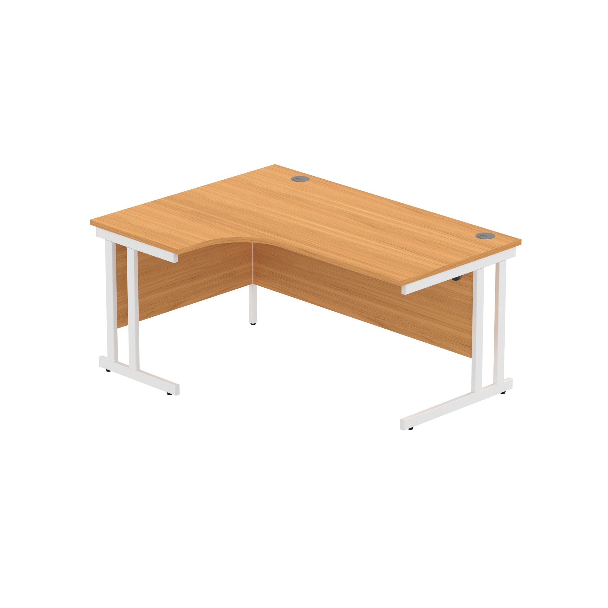OFFICE LEFT HAND CORNER DESK WITH STEEL