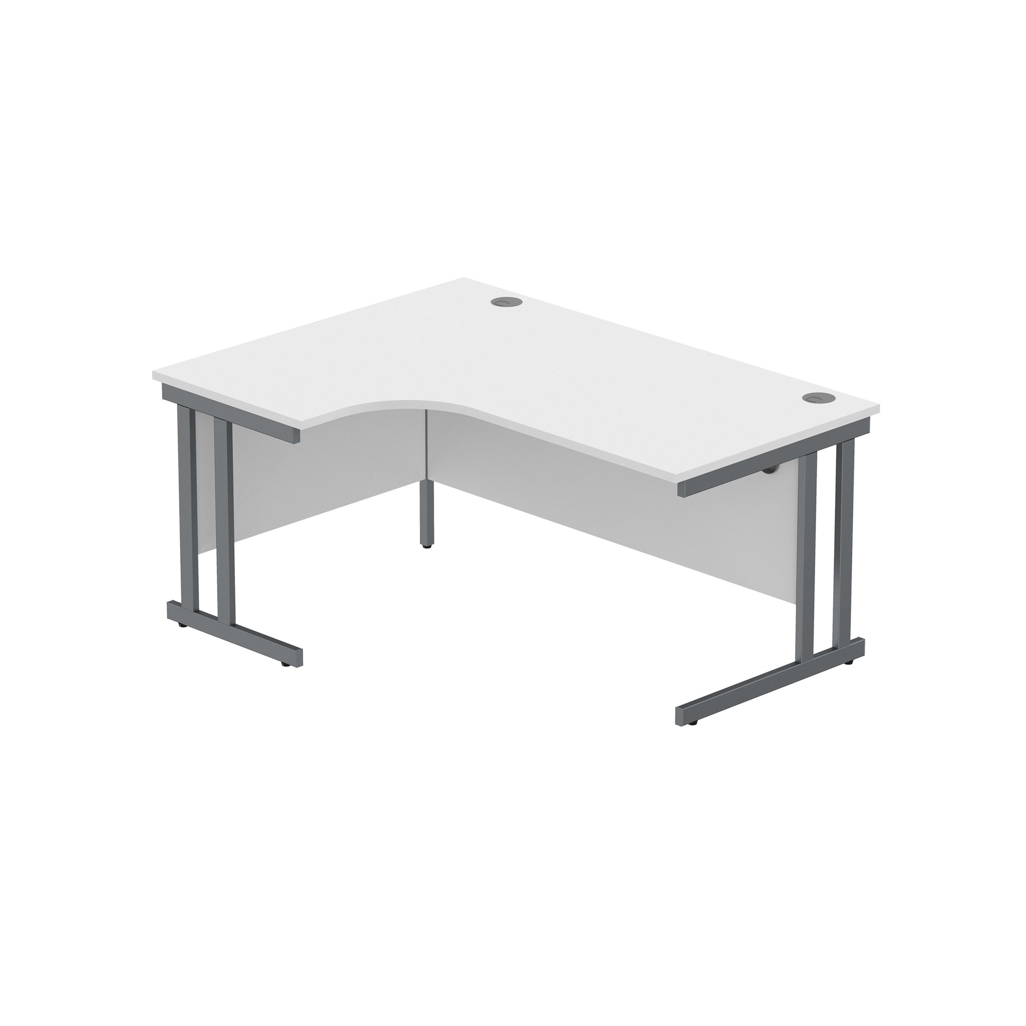 OFFICE LEFT HAND CORNER DESK WITH STEEL