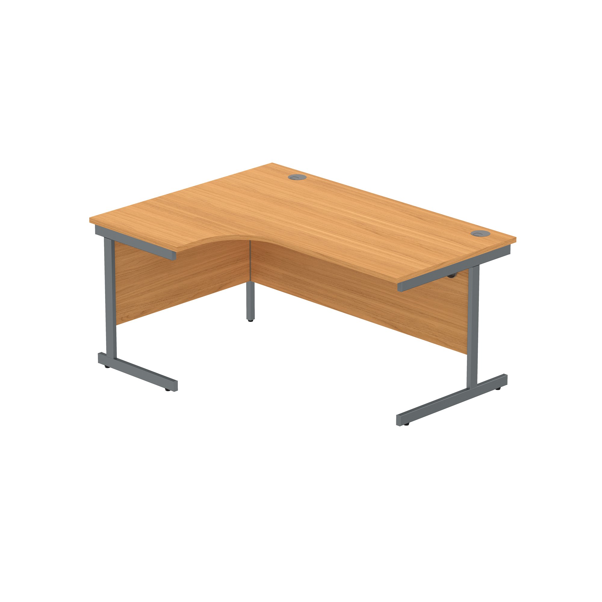OFFICE LEFT HAND CORNER DESK WITH STEEL