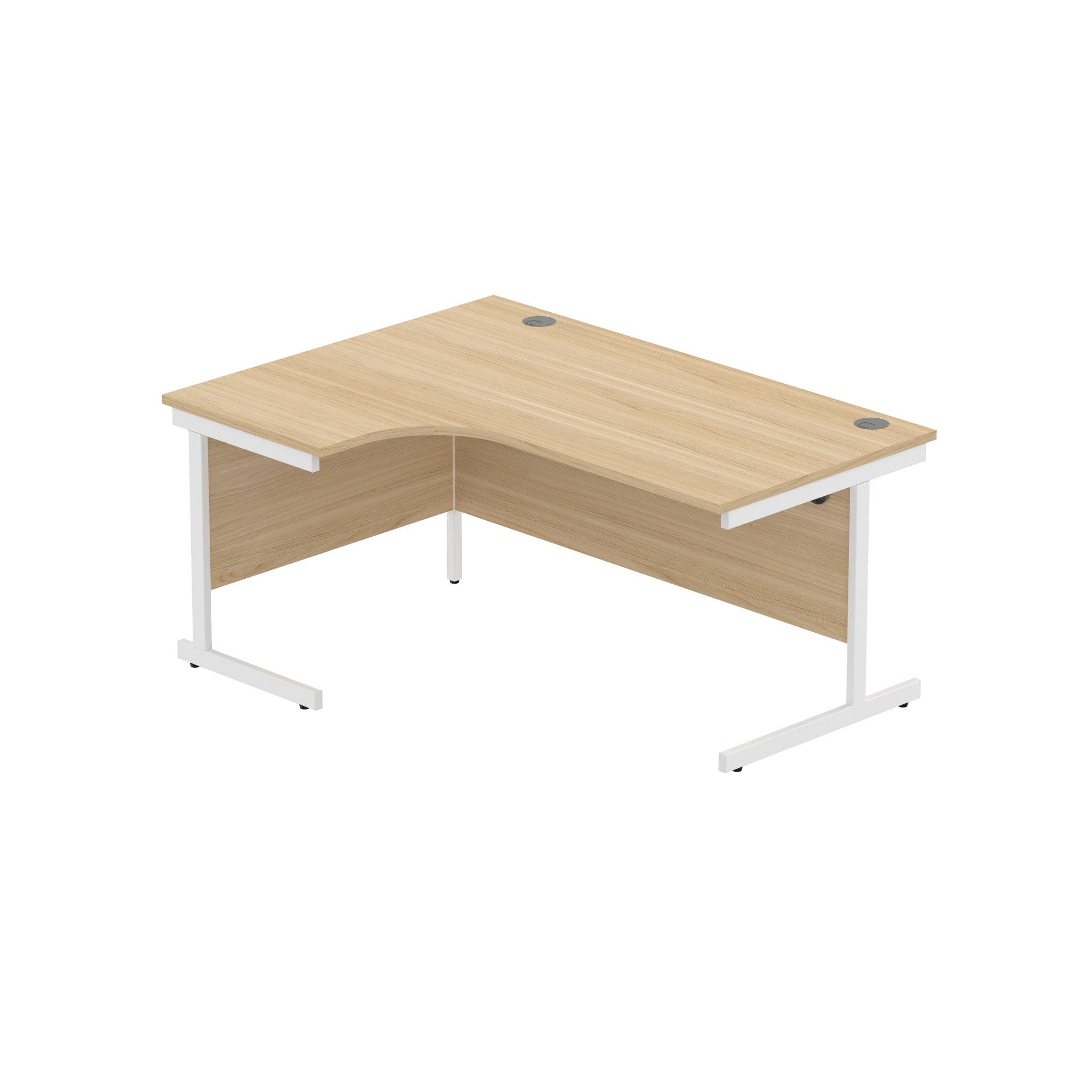 OFFICE LEFT HAND CORNER DESK WITH STEEL