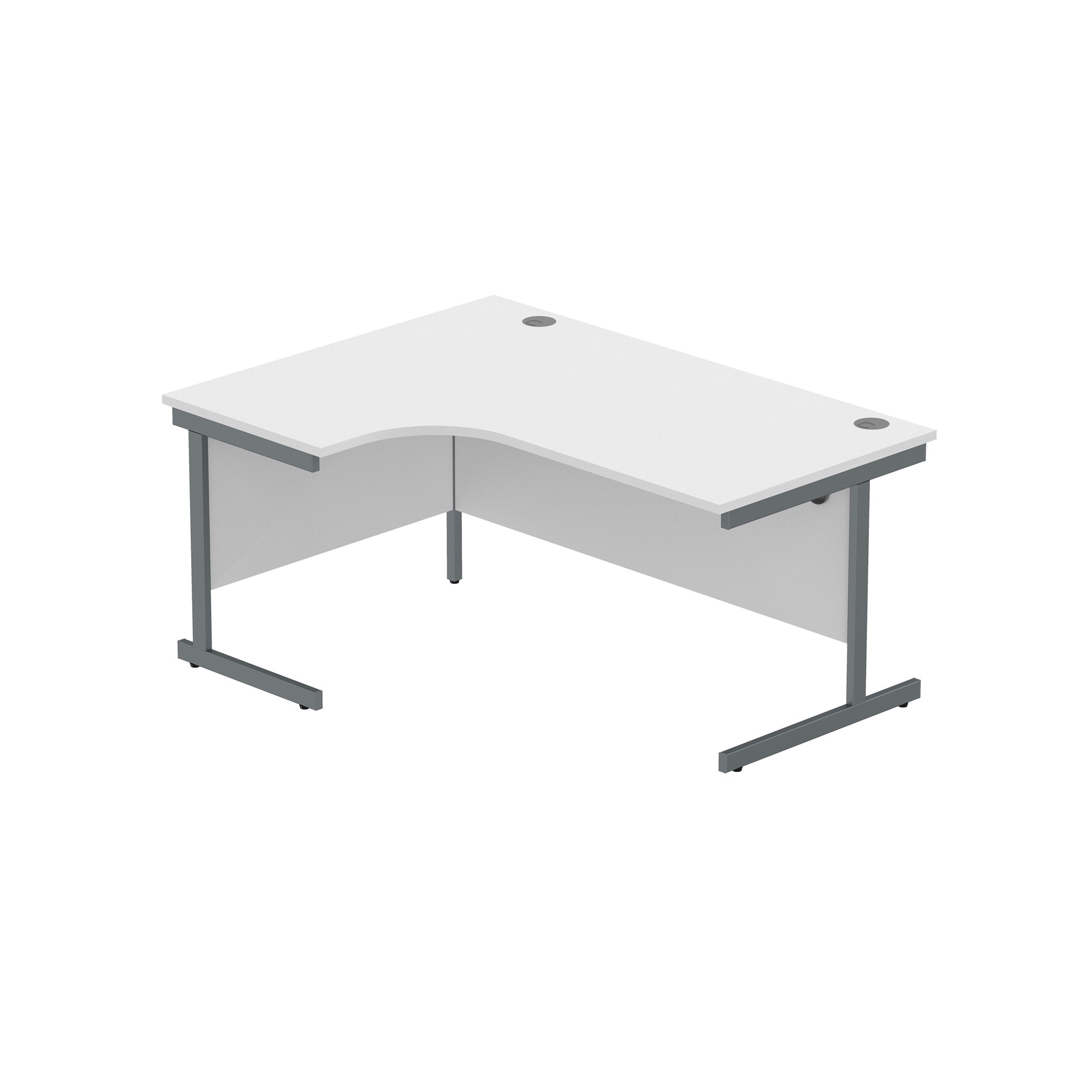 OFFICE LEFT HAND CORNER DESK WITH STEEL