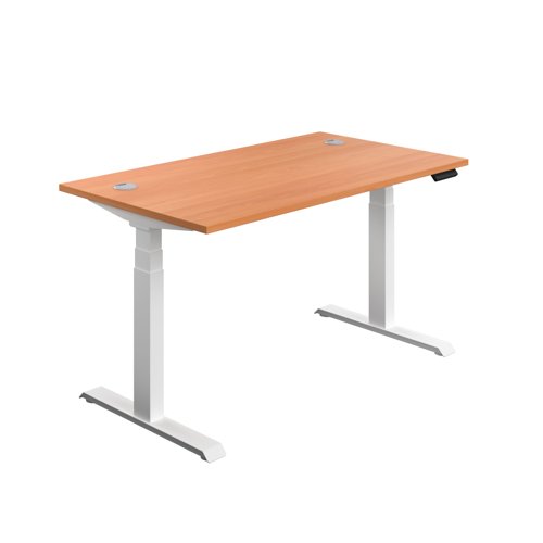 Economy Sit Stand Desk (FSC) 1800 X 800 Beech/White Economy Sit Stand Desk (FSC) 1800 X 800 Beech/White