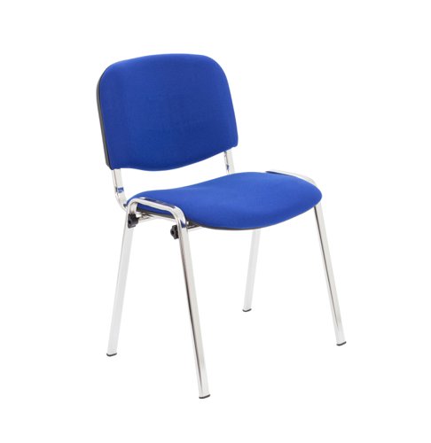 Club+Chair+with+Chrome+Royal+Blue+PU%2FChrome