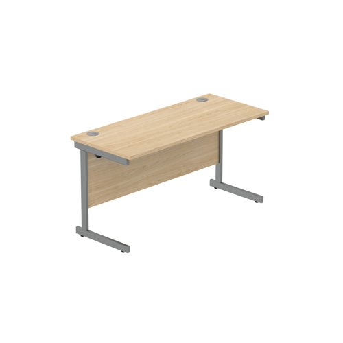 Office Rectangular Desk with Steel Single Upright Cantilever Frame (FSC) 1400X600 Canadian Oak/Graphite Office Rectangular Desk with Steel Single Upright Cantilever Frame (FSC) 1400X600 Canadian Oak/Graphite