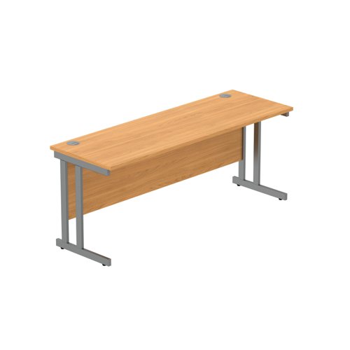 Office Rectangular Desk with Steel Double Upright Cantilever Frame (FSC) 1800X600 Norwegian Beech/Graphite Office Rectangular Desk with Steel Double Upright Cantilever Frame (FSC) 1800X600 Norwegian Beech/Graphite