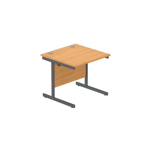 Office Rectangular Desk with Steel Single Upright Cantilever Frame (FSC) 800X800 Norwegian Beech/Graphite Office Rectangular Desk with Steel Single Upright Cantilever Frame (FSC) 800X800 Norwegian Beech/Graphite