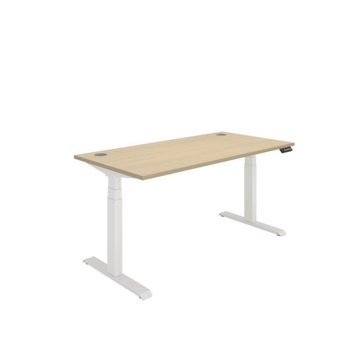 Office Rectangular Dual Motor Sit Stand Desk (FSC) 1600X800 Oak/White Office Rectangular Dual Motor Sit Stand Desk (FSC) 1600X800 Oak/White