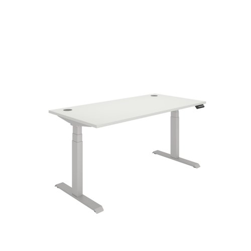 Office Rectangular Dual Motor Sit Stand Desk (FSC) 1600X800 White/Silver Office Rectangular Dual Motor Sit Stand Desk (FSC) 1600X800 White/Silver
