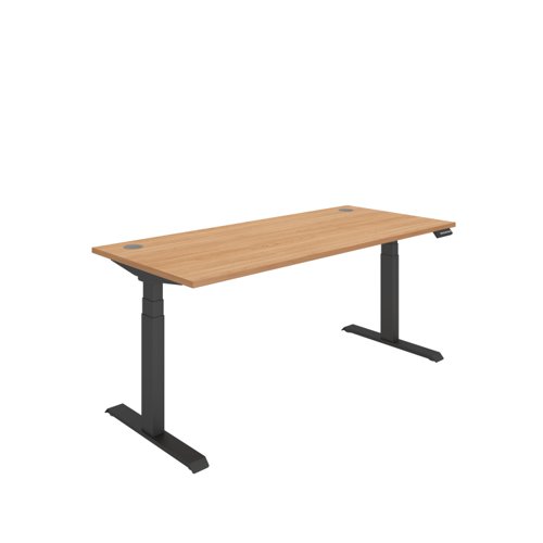 Office Rectangular Dual Motor Sit Stand Desk (FSC) 1800X800 Beech/Black Office Rectangular Dual Motor Sit Stand Desk (FSC) 1800X800 Beech/Black