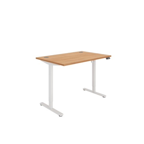 Office Rectangular Single Motor Sit Stand Desk (FSC) 1200X800 Beech/White Office Rectangular Single Motor Sit Stand Desk (FSC) 1200X800 Beech/White