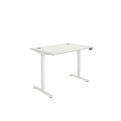 Office Rectangular Single Motor Sit Stand Desk (FSC) 1200X800 White/White Office Rectangular Single Motor Sit Stand Desk (FSC) 1200X800 White/White