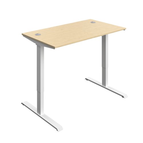 Economy Single Motor Sit Stand Desk (FSC) 1400 X 800 Maple/White Economy Single Motor Sit Stand Desk (FSC) 1400 X 800 Maple/White