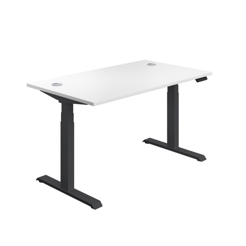 Economy Sit Stand Desk (FSC) 1600 X 800 White/Black Economy Sit Stand Desk (FSC) 1600 X 800 White/Black