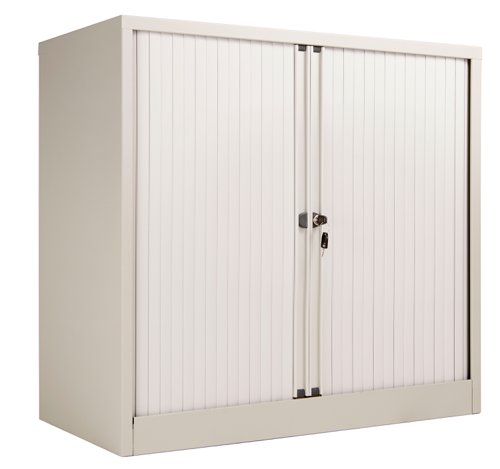 Bisley Essentials Steel Side Open Tambour 1015mm High Matching Shutter Doors :Goose Grey Bisley Essentials Steel Side Open Tambour 1015mm High Matching Shutter Doors :Goose Grey