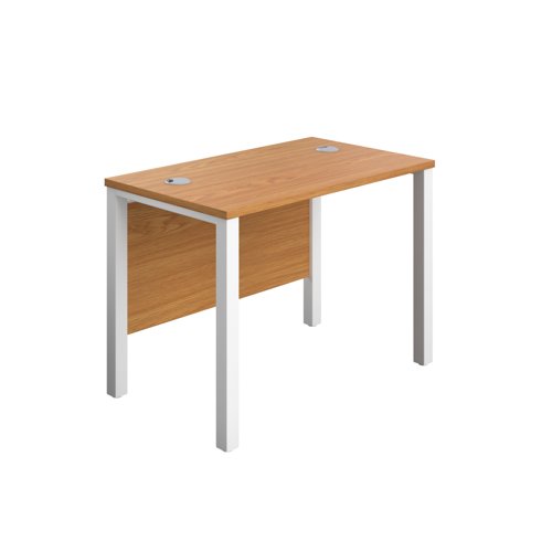 Goal Post Rectangular Desk (FSC) 1000X600 Nova Oak/White Goal Post Rectangular Desk (FSC) 1000X600 Nova Oak/White